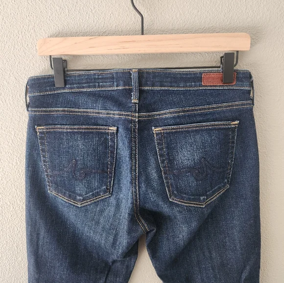 AG Adriano Goldschmeid Jeans Size 29 The Aubrey Skinny Straight Dark Wash Low - Picture 4 of 11